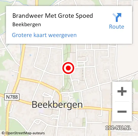 Locatie op kaart van de 112 melding: Brandweer Met Grote Spoed Naar Beekbergen op 23 juni 2021 08:24