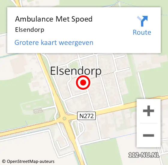 Locatie op kaart van de 112 melding: Ambulance Met Spoed Naar Elsendorp op 23 juni 2021 08:27