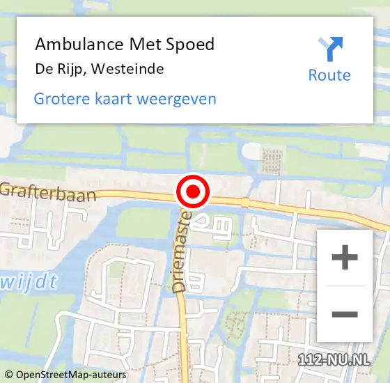 Locatie op kaart van de 112 melding: Ambulance Met Spoed Naar De Rijp, Westeinde op 23 juni 2021 08:32