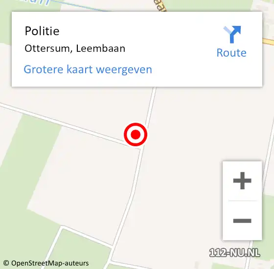 Locatie op kaart van de 112 melding: Politie Ottersum, Leembaan op 23 juni 2021 08:50