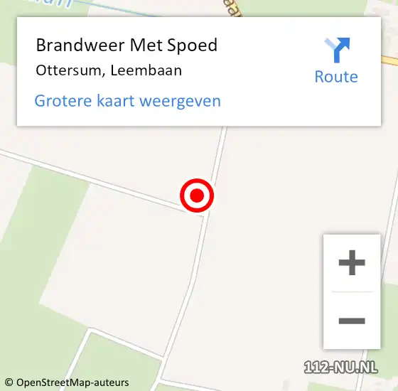 Locatie op kaart van de 112 melding: Brandweer Met Spoed Naar Ottersum, Leembaan op 23 juni 2021 08:50