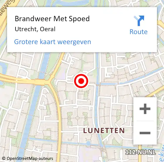 Locatie op kaart van de 112 melding: Brandweer Met Spoed Naar Utrecht, Oeral op 23 juni 2021 09:34