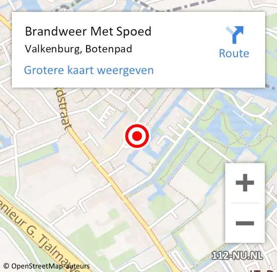 Locatie op kaart van de 112 melding: Brandweer Met Spoed Naar Valkenburg, Botenpad op 23 juni 2021 10:18