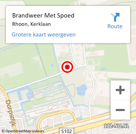 Locatie op kaart van de 112 melding: Brandweer Met Spoed Naar Rhoon, Kerklaan op 23 juni 2021 11:49