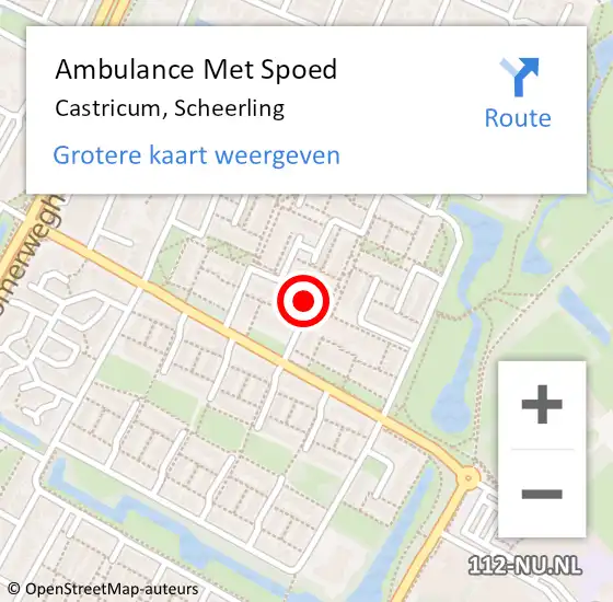 Locatie op kaart van de 112 melding: Ambulance Met Spoed Naar Castricum, Scheerling op 23 juni 2021 12:04