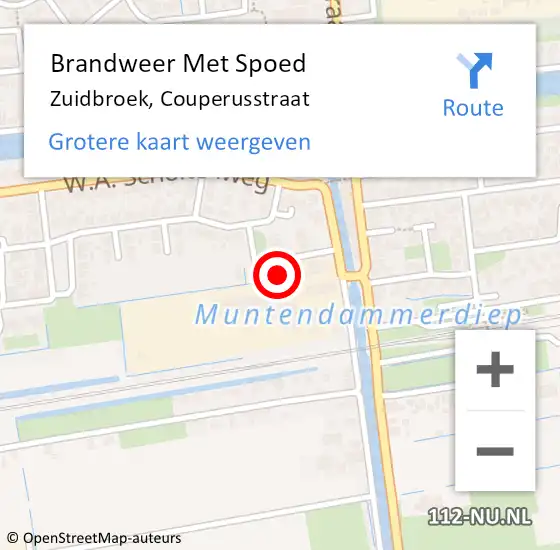 Locatie op kaart van de 112 melding: Brandweer Met Spoed Naar Zuidbroek, Couperusstraat op 23 juni 2021 13:08