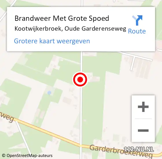 Locatie op kaart van de 112 melding: Brandweer Met Grote Spoed Naar Kootwijkerbroek, Oude Garderenseweg op 23 juni 2021 14:04