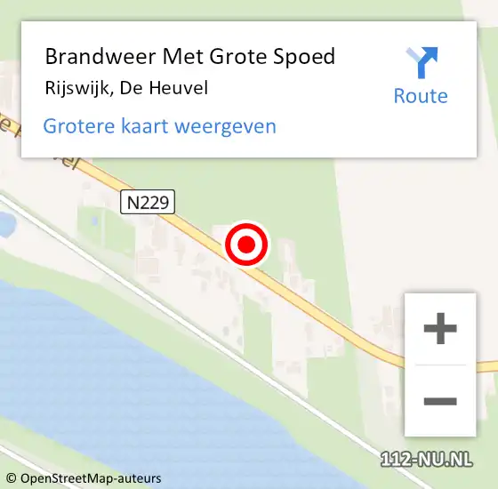 Locatie op kaart van de 112 melding: Brandweer Met Grote Spoed Naar Rijswijk, De Heuvel op 23 juni 2021 14:21