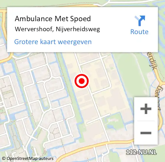 Locatie op kaart van de 112 melding: Ambulance Met Spoed Naar Wervershoof, Nijverheidsweg op 23 juni 2021 14:37