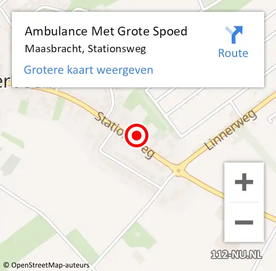 Locatie op kaart van de 112 melding: Ambulance Met Grote Spoed Naar Maasbracht, Stationsweg op 23 juni 2021 14:38