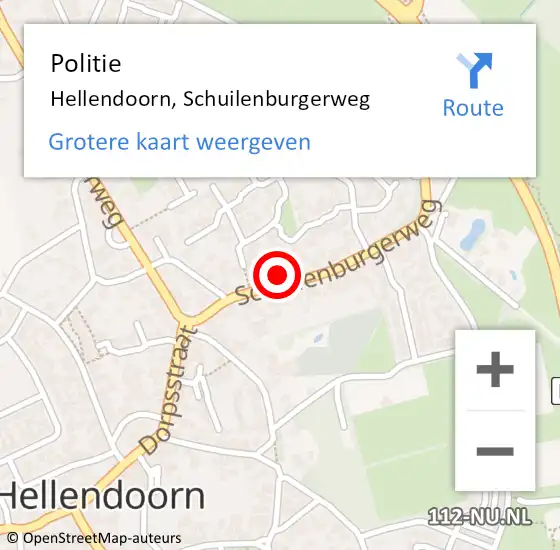 Locatie op kaart van de 112 melding: Politie Hellendoorn, Schuilenburgerweg op 23 juni 2021 14:47