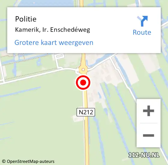 Locatie op kaart van de 112 melding: Politie Kamerik, Ir. Enschedéweg op 23 juni 2021 18:41