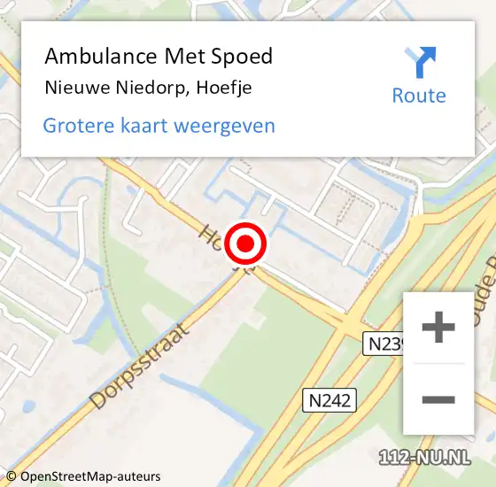 Locatie op kaart van de 112 melding: Ambulance Met Spoed Naar Nieuwe Niedorp, Hoefje op 23 juni 2021 19:45