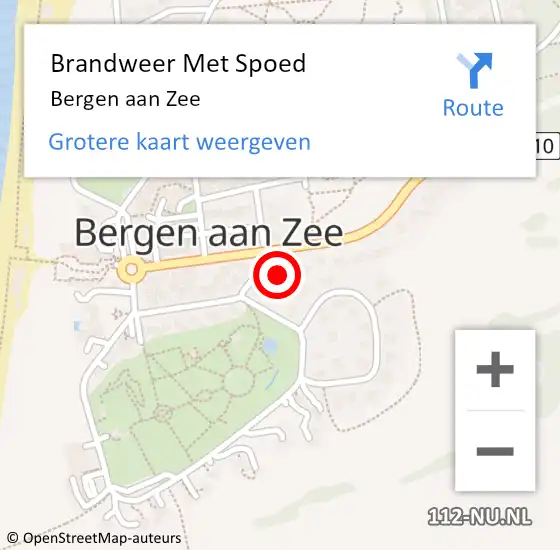 Locatie op kaart van de 112 melding: Brandweer Met Spoed Naar Bergen aan Zee op 23 juni 2021 21:44