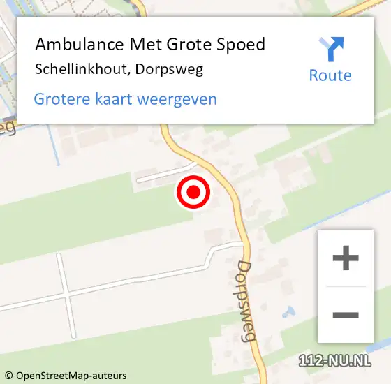 Locatie op kaart van de 112 melding: Ambulance Met Grote Spoed Naar Schellinkhout, Dorpsweg op 24 juni 2021 07:54