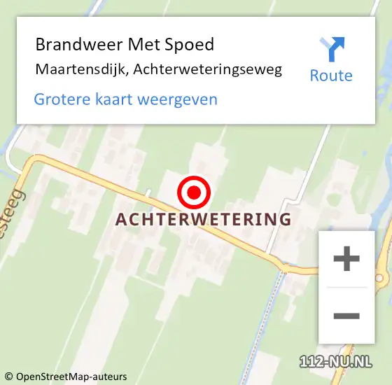 Locatie op kaart van de 112 melding: Brandweer Met Spoed Naar Maartensdijk, Achterweteringseweg op 24 juni 2021 10:32