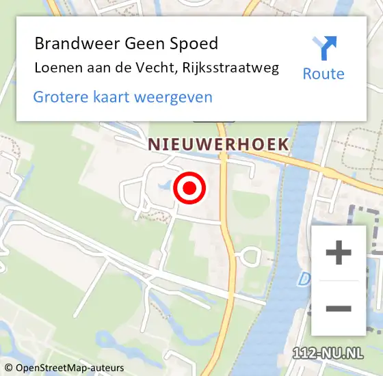 Locatie op kaart van de 112 melding: Brandweer Geen Spoed Naar Loenen aan de Vecht, Rijksstraatweg op 24 juni 2021 10:47