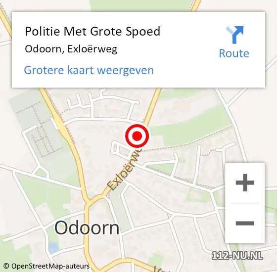 Locatie op kaart van de 112 melding: Politie Met Grote Spoed Naar Odoorn, Exloërweg op 24 juni 2021 12:09