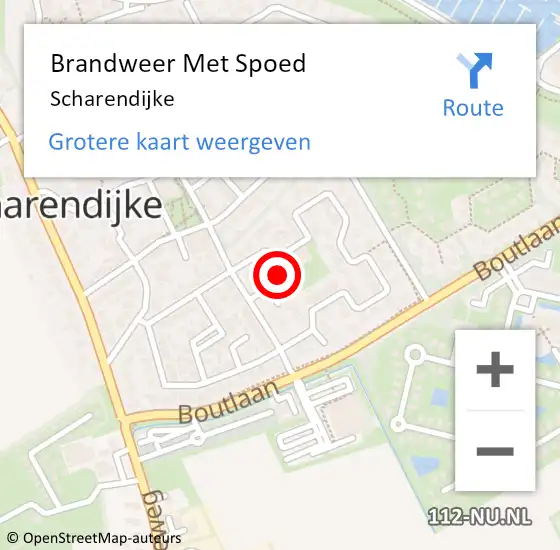 Locatie op kaart van de 112 melding: Brandweer Met Spoed Naar Scharendijke op 24 juni 2021 12:09