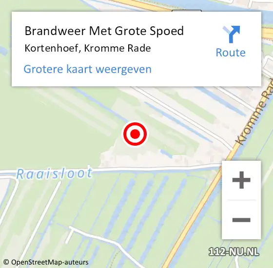 Locatie op kaart van de 112 melding: Brandweer Met Grote Spoed Naar Kortenhoef, Kromme Rade op 24 juni 2021 12:58