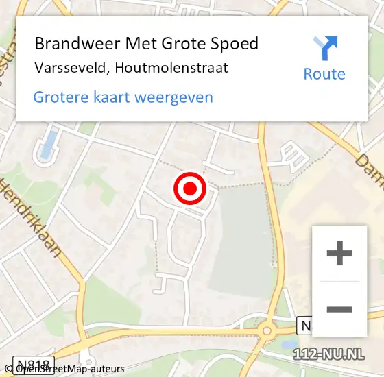 Locatie op kaart van de 112 melding: Brandweer Met Grote Spoed Naar Varsseveld, Houtmolenstraat op 24 juni 2021 14:24