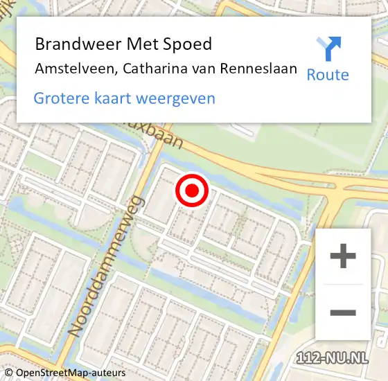 Locatie op kaart van de 112 melding: Brandweer Met Spoed Naar Amstelveen, Catharina van Renneslaan op 24 juni 2021 15:23