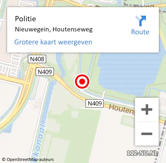 Locatie op kaart van de 112 melding: Politie Nieuwegein, Houtenseweg op 24 juni 2021 15:52