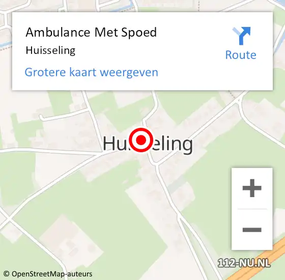 Locatie op kaart van de 112 melding: Ambulance Met Spoed Naar Huisseling op 24 juni 2021 15:54