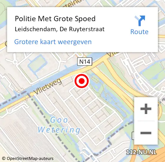 Locatie op kaart van de 112 melding: Politie Met Grote Spoed Naar Leidschendam, De Ruyterstraat op 24 juni 2021 17:43