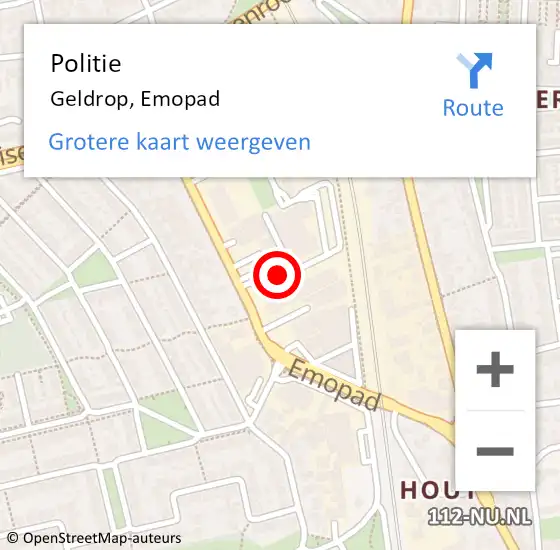 Locatie op kaart van de 112 melding: Politie Geldrop, Emopad op 24 juni 2021 17:58