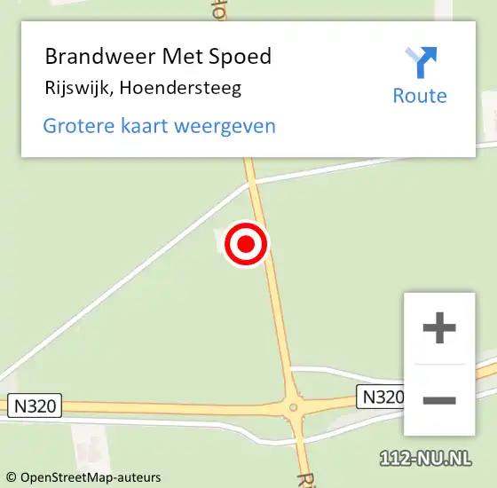 Locatie op kaart van de 112 melding: Brandweer Met Spoed Naar Rijswijk, Hoendersteeg op 24 juni 2021 18:09