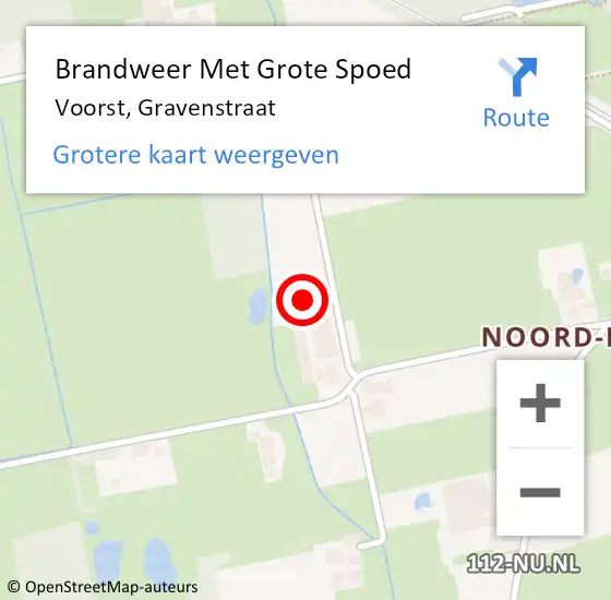 Locatie op kaart van de 112 melding: Brandweer Met Grote Spoed Naar Voorst, Gravenstraat op 24 juni 2021 19:13