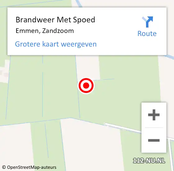 Locatie op kaart van de 112 melding: Brandweer Met Spoed Naar Emmen, Zandzoom op 24 juni 2021 21:29