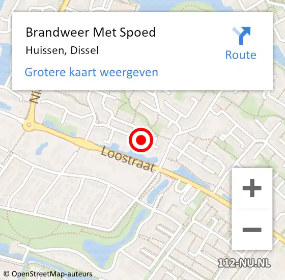 Locatie op kaart van de 112 melding: Brandweer Met Spoed Naar Huissen, Dissel op 24 juni 2021 21:55