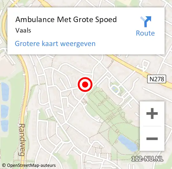 Locatie op kaart van de 112 melding: Ambulance Met Grote Spoed Naar Vaals op 14 juni 2014 10:06