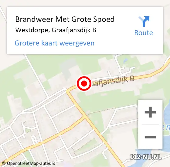 Locatie op kaart van de 112 melding: Brandweer Met Grote Spoed Naar Westdorpe, Graafjansdijk B op 25 juni 2021 05:19