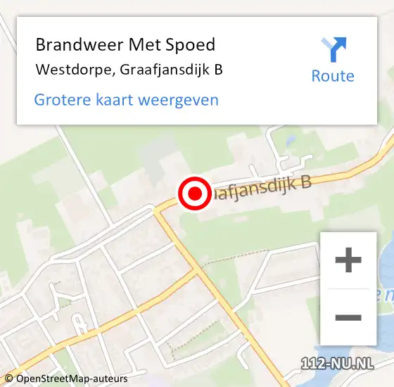 Locatie op kaart van de 112 melding: Brandweer Met Spoed Naar Westdorpe, Graafjansdijk B op 25 juni 2021 06:02