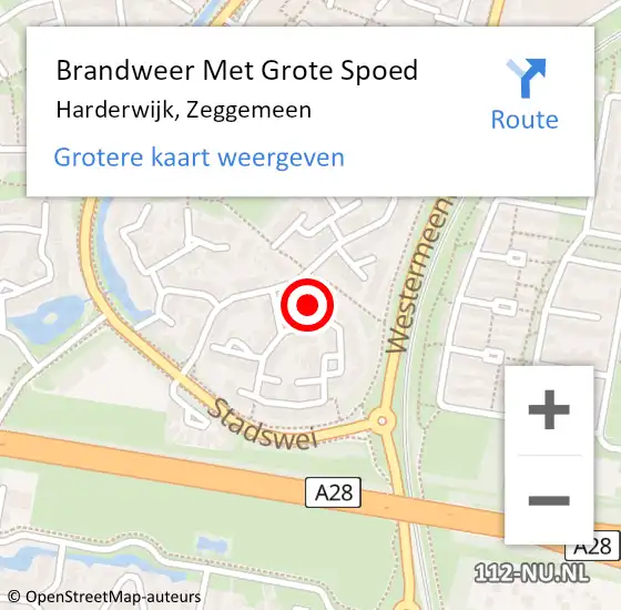 Locatie op kaart van de 112 melding: Brandweer Met Grote Spoed Naar Harderwijk, Zeggemeen op 25 juni 2021 07:10