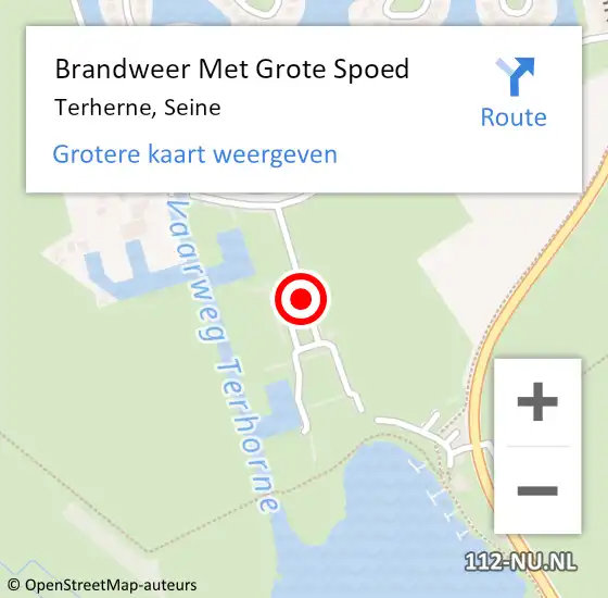 Locatie op kaart van de 112 melding: Brandweer Met Grote Spoed Naar Terherne, Seine op 25 juni 2021 08:30