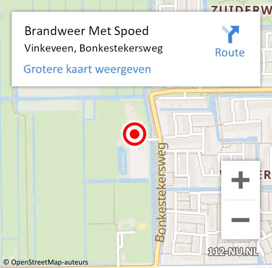 Locatie op kaart van de 112 melding: Brandweer Met Spoed Naar Vinkeveen, Bonkestekersweg op 25 juni 2021 08:37