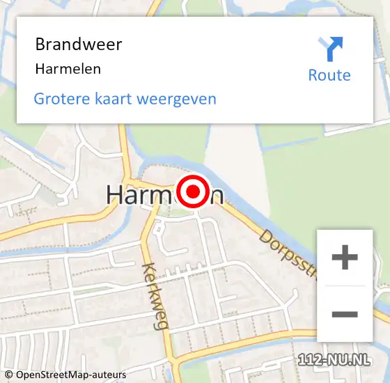 Locatie op kaart van de 112 melding: Brandweer Harmelen op 25 juni 2021 09:38