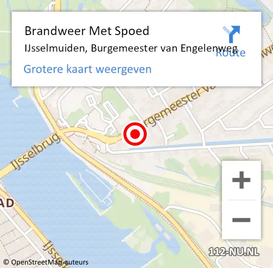 Locatie op kaart van de 112 melding: Brandweer Met Spoed Naar IJsselmuiden, Burgemeester van Engelenweg op 25 juni 2021 09:47