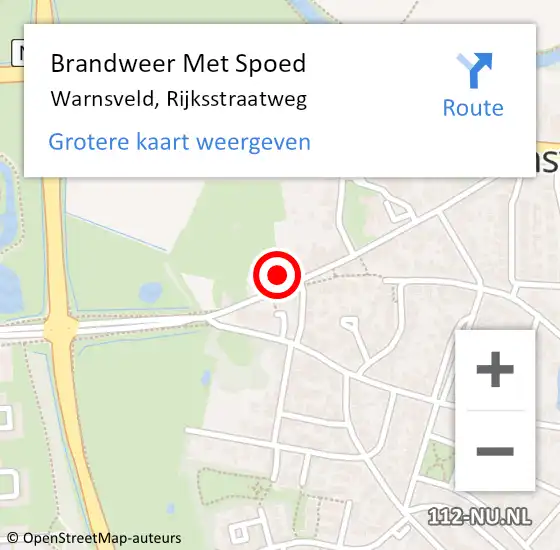 Locatie op kaart van de 112 melding: Brandweer Met Spoed Naar Warnsveld, Rijksstraatweg op 25 juni 2021 10:19