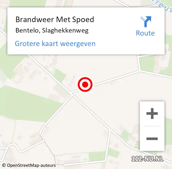 Locatie op kaart van de 112 melding: Brandweer Met Spoed Naar Bentelo, Slaghekkenweg op 25 juni 2021 11:31