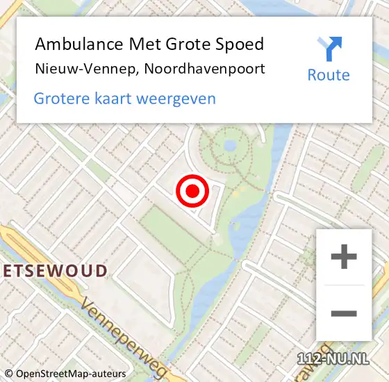 Locatie op kaart van de 112 melding: Ambulance Met Grote Spoed Naar Nieuw-Vennep, Noordhavenpoort op 25 juni 2021 12:04