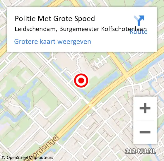 Locatie op kaart van de 112 melding: Politie Met Grote Spoed Naar Leidschendam, Burgemeester Kolfschotenlaan op 25 juni 2021 12:14