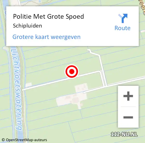 Locatie op kaart van de 112 melding: Politie Met Grote Spoed Naar Schipluiden op 25 juni 2021 17:00