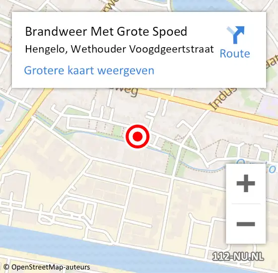 Locatie op kaart van de 112 melding: Brandweer Met Grote Spoed Naar Hengelo, Wethouder Voogdgeertstraat op 25 juni 2021 17:12