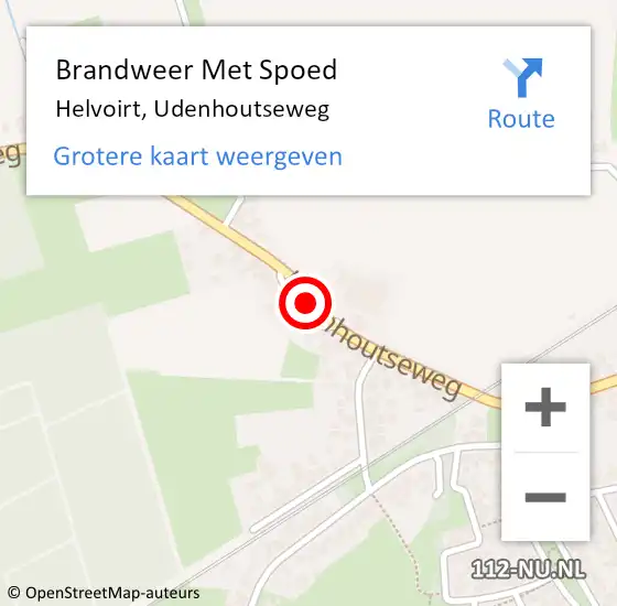 Locatie op kaart van de 112 melding: Brandweer Met Spoed Naar Helvoirt, Udenhoutseweg op 25 juni 2021 17:45