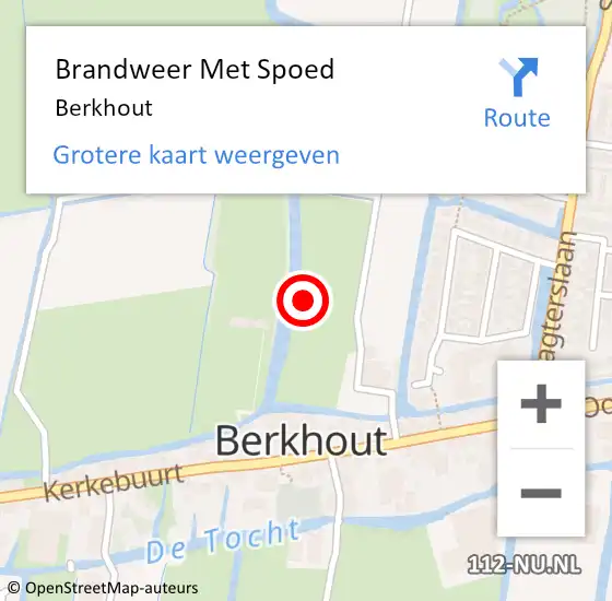 Locatie op kaart van de 112 melding: Brandweer Met Spoed Naar Berkhout op 25 juni 2021 17:46